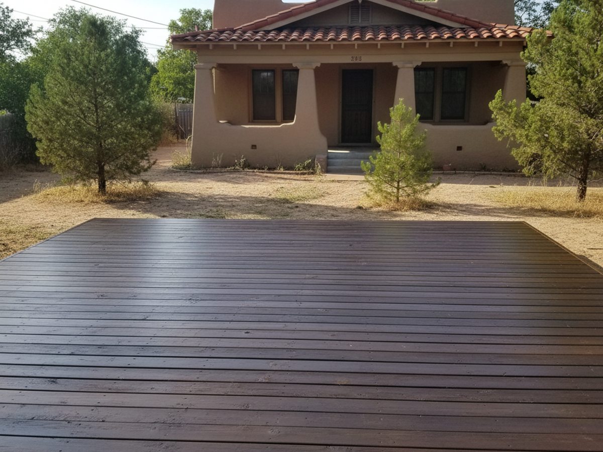 Composite Decking completed by Champion Deck Company in Santa Teresa, NM