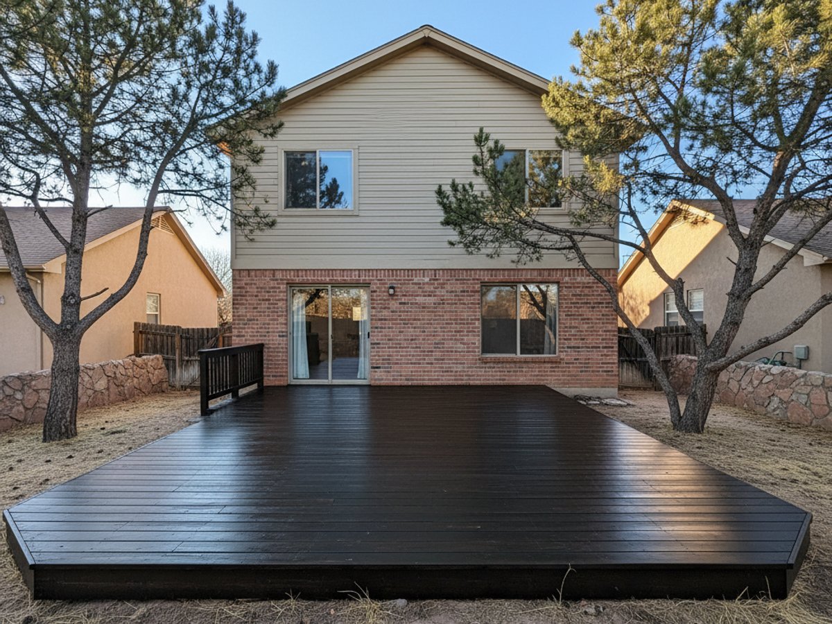 Champion Deck Company crew at work on a home in Chaparral, NM